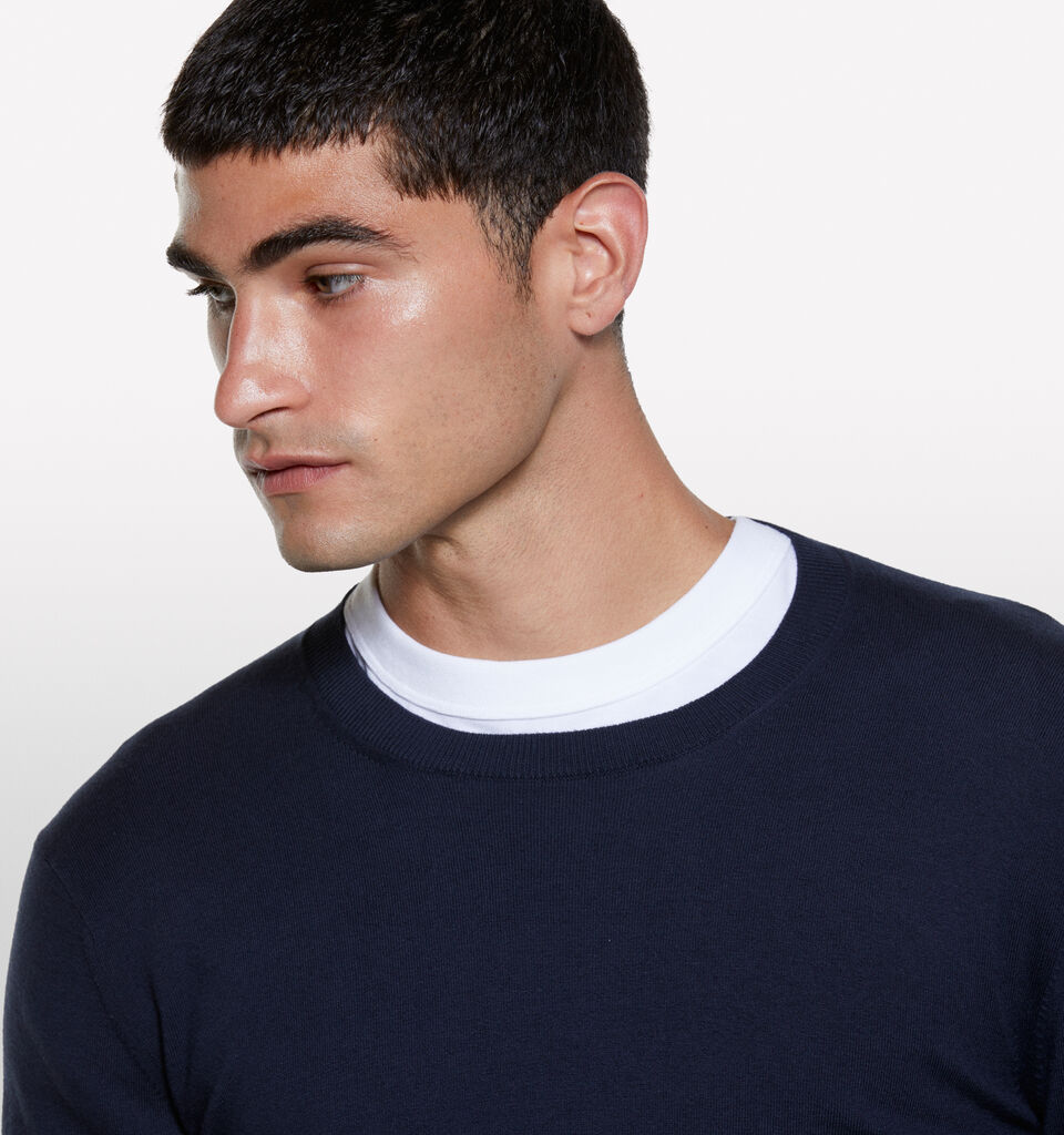 Camisola de gola redonda azul-escuro - camisolas gola redonda para homem - Azul-Escuro | Sisley image number 4